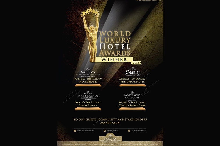 Sarova Hotels,  Resorts & Game Lodges bags multiple awards at World Luxury Hotels Awards